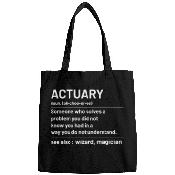 Discover Actuary Wizard Magician Funny Actuary Bags