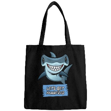 Discover Shark Pet Lets Get Hammered Hammerhead Shark Funny Drinking Bags