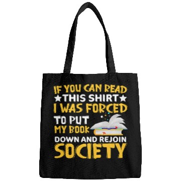 Discover Book Fun Rejoin Society Book Lover Bookworm Libary Bags