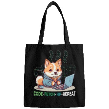 Discover Shiba Inu Pet Code Fetch Sip Repeat Coffee Binary Shiba Inu Programmer Bags