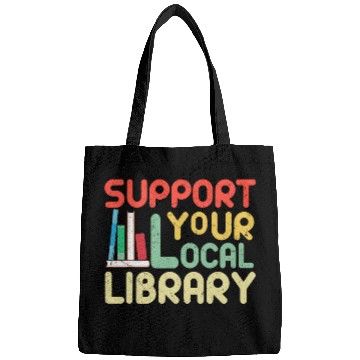 Discover Book Fun Funny Support Your Local Library Lover Book Nerd Bookworm Bags