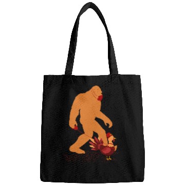 Discover Bigfoot Pet Sasquatch Walking A Turkey Thanksgiving costume Bags