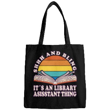 Discover Shhh And Bling Librarian Library Assistant Bags