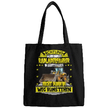 Discover Bulldozer Fun Arbeitsrausch wheel loader wheel loader construction site construction worker Bags