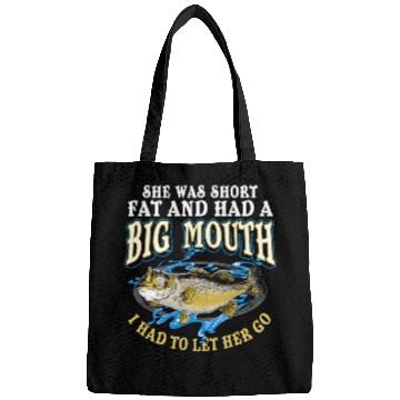 Discover Fishing Fun Short Fat Big Mouth Bass Fishing Short Sleeve frt Bags