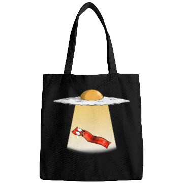 Discover Tractor Fun driving Kawaii Egg Flying Saucer Abducts Bacon With Tractor Beam 1 Bags