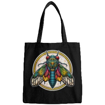 Discover Cicada 2024 Insect Brood Entomology Cicada Lover Colorful Bags