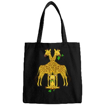 Discover Giraffe Pet Family Zookeeper Zoogoer Wildlife Animal Zoo Bags