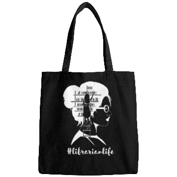 Discover Book Fun Librarian Teacher Messy Bun Life Book Library Back to School 1 Bags