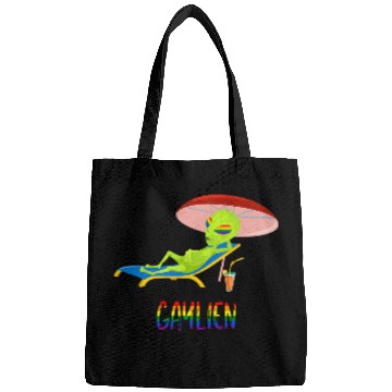 Discover Aliens UFO Gay Pride Month Stuff Alien Men Women NonBinary Graphic Bags