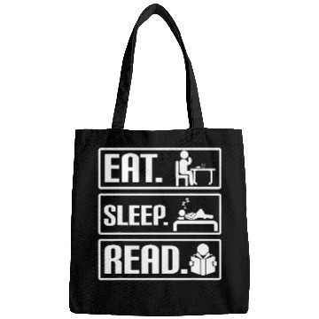 Discover Book Fun Eat Sleep Read hilarious design for Bags