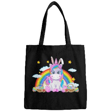 Discover Unicorn Pet Kids Unicorn Bunny Happy Easter Rainbow Unicorn Girl Bags