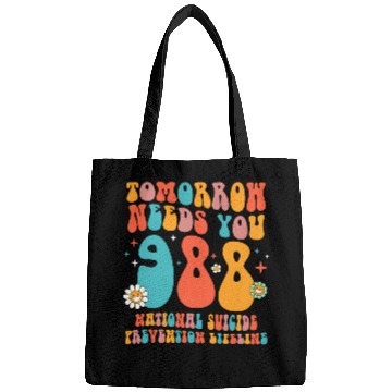 Discover suicides Prevention 988 Ribbon Retro Tomorrow Needs You 988 suicides Prevention Awareness 9 Bags