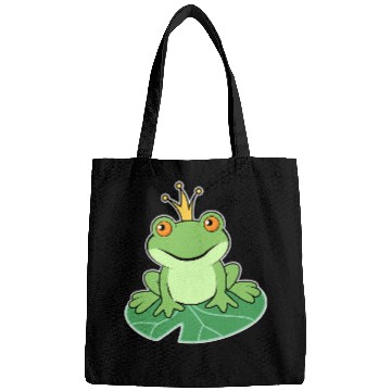 Discover Frog Pet Cute King Frog Toad with a Crown Bags