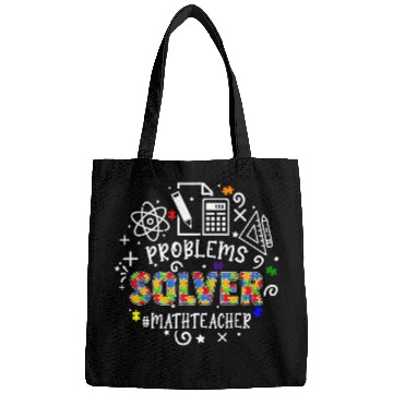 Discover Autism Puzzle problems solver autism math teacher sped teacher Bags