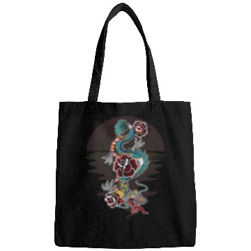 Discover Dragon Pet Japanese dragon flowers for men and women Bags