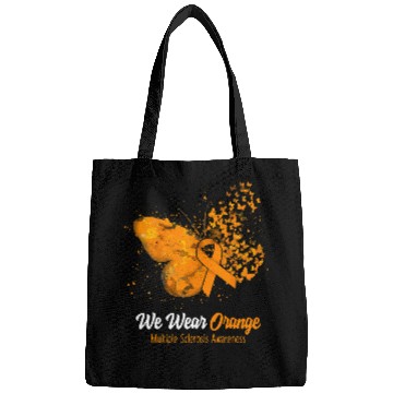 Discover Multiple Sclerosis Ribbon We Wear Orange Multiple Sclerosis Awareness Butterfly Bags