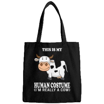 Discover Cow Pet This Is My Human Costume Im Really A Cow Funny Party Squad Bags