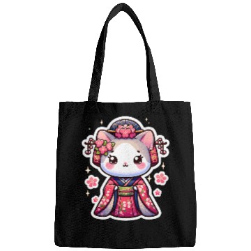 Discover Sakura Cherry Blossom 2Geisha Kitty Cat 2Kimono Kitty Bags