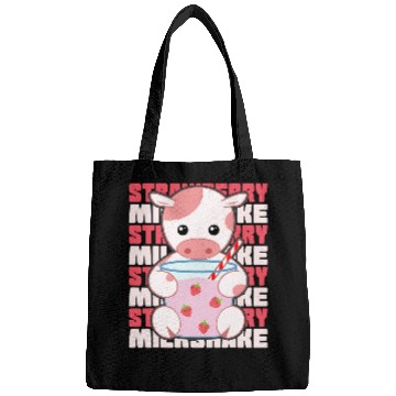 Discover Cow Pet Strawberry Milkshake Cute Kawaii Strawberry Cow 012 Bags