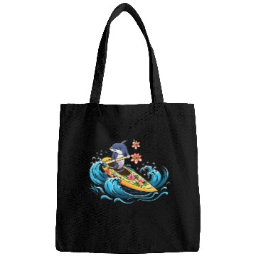 Discover Dolphin Pet Kayaking Dolphin Kawaii Kayaker Kayak Canoe Canoeing Bags