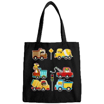 Discover Excavator Fun boy vehicles construction site children Bags