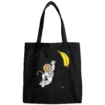 Discover Astronaut Job Monkey Astronaut Space Shuttle Galaxy For Ape Lover Bags