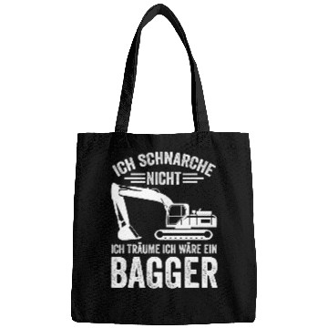 Discover Excavator Fun Construction Site Digger Driver Construction Worker Funny Bags