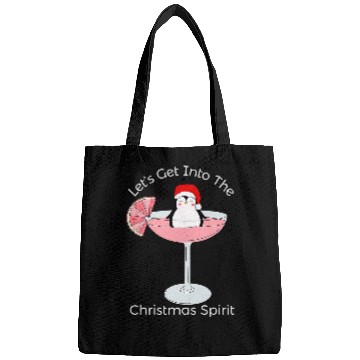 Discover Penguin Pet Funny Christmas Alcohol Pun Penguin Santa Christmas Spirit 22 Bags