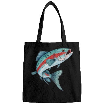 Discover Fishing Fun Rainbow Trout Fishing Retro Bags