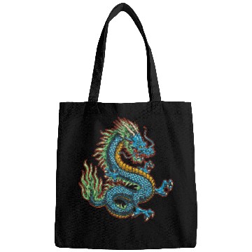 Discover Dragon Pet Japanese dragon vintages Bags