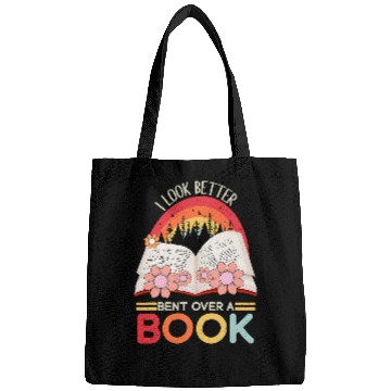 Discover Book Fun I Look Better Bent Over A Book Retro Reading Club Matching Bags