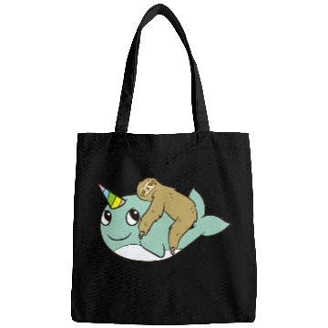 Discover Sloth Pet Gift Narwhal Cute Sloth Riding On Narwhal Bags