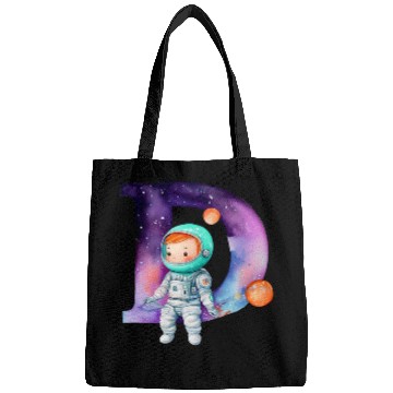 Discover Astronaut Job Space Astronaut Letter D Name Monogram Initial Galaxy Planet Bags