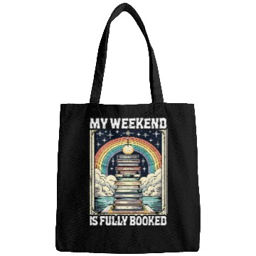 Discover Book Fun My Weekend Is Fully Booked Book Rainbow Reading Bookworm 2 Bags