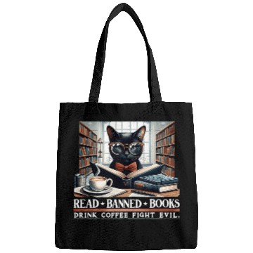 Discover Book Fun Read Banned Books Drink Coffee Fight Evil Book Lovers Bags