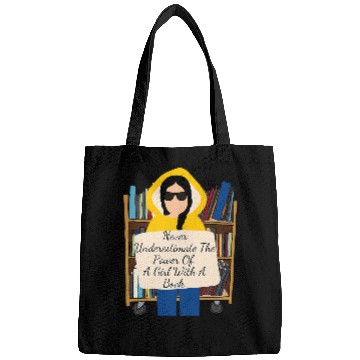 Discover Book Fun Feminist Quote A Girl With Book Ruth Bader Ginsburg Funny Bags