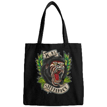 Discover Gorilla Pet 964 Silverback Gorilla Traditional Tattoo style gym Bags