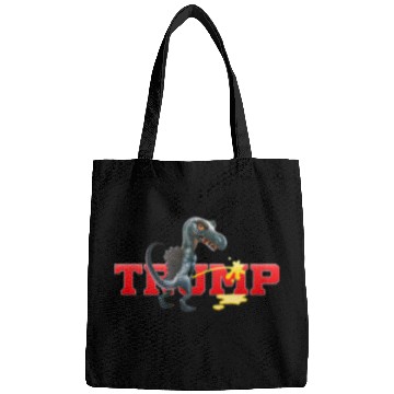 Discover Dinosaur Pet Trump Dinosaur Peeing on AntiTrump Liberal Bags