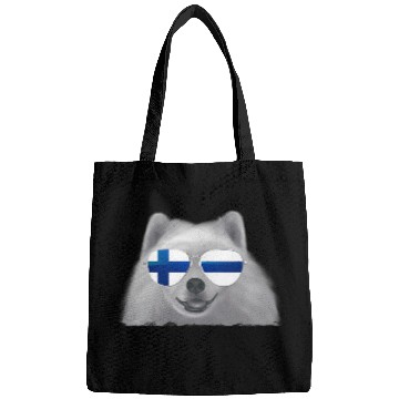 Discover Samoyed Pet Dog Finland Flag Sunglasses Bags
