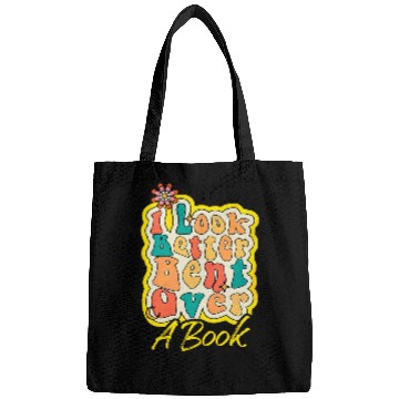 Discover Book Fun I Look Better Bent Over A Book Funny Saying Bags