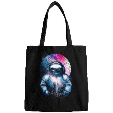 Discover Astronaut Job Space Man Astronauts Science Cosmos galaxy surreal art Bags