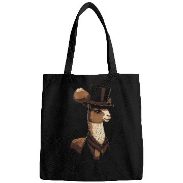 Discover Llama Pet Wearing Fancy Top Hat Bags