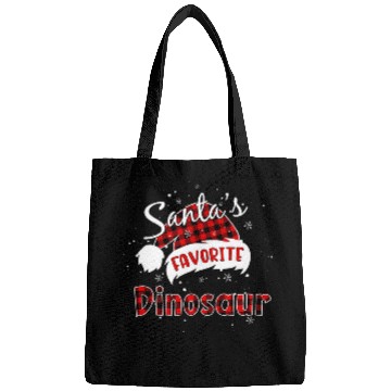 Discover Dinosaur Pet Santas Favorite Dinosaur Christmas Plaid Buffalo xmass Bags