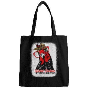 Discover Chicken Pet Wicked Chickens Lay Deviled Egg Bleached Effect Rooster Bags
