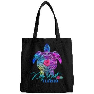 Discover Turtle Pet Key West Florida Tie Dye Sea Turtle Vacation Bags
