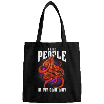 Discover Octopus Pet Red Octopus Sea Monsters Art Design Saying Quote Bags