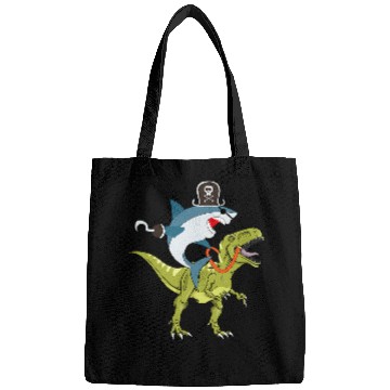 Discover Dinosaur Pet Shark Funny Pirate Shark Riding A Bags