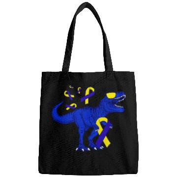 Discover Dinosaur Pet World Down Syndromes Awareness Boho Rainbow Dinosaur Dino Kid 1 Bags