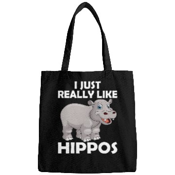 Discover Hippo Pet I Just Really Like Hippos hippopotamus mammal Bags